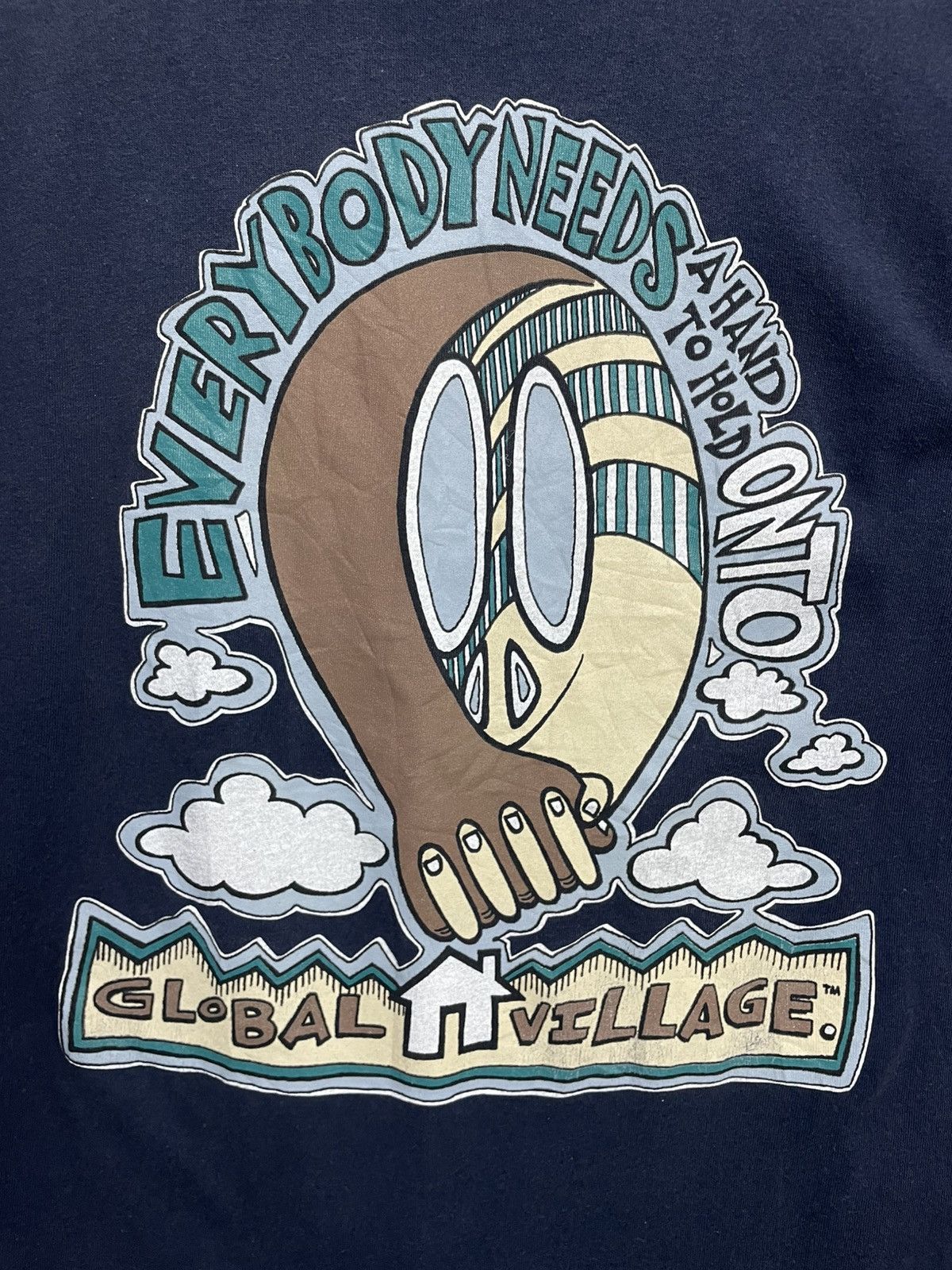 Vintage Vintage 90s Global Village T-Shirt Size US L / EU 52-54 / 3 - 2 Thumbnail