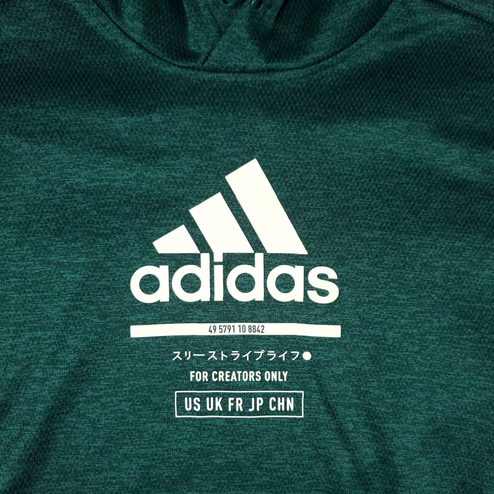 Adidas Adidas Hoodie Mens Size Medium Green Logo Pullover Sweatshirt Camouflage Knit Mock Neck All Seasons Hooded Pockets Logo Sports Mens Size US M / EU 48-50 / 2 - 3 Thumbnail