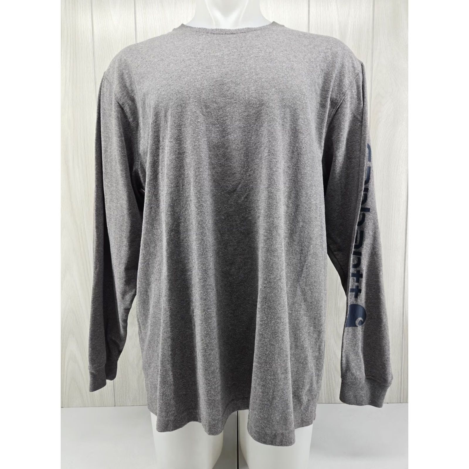 Carhartt VINTAGE Carhartt Long Sleeve T-Shirt Mens Large Original Fit Gray Logo Spellout Size US L / EU 52-54 / 3 - 2 Thumbnail