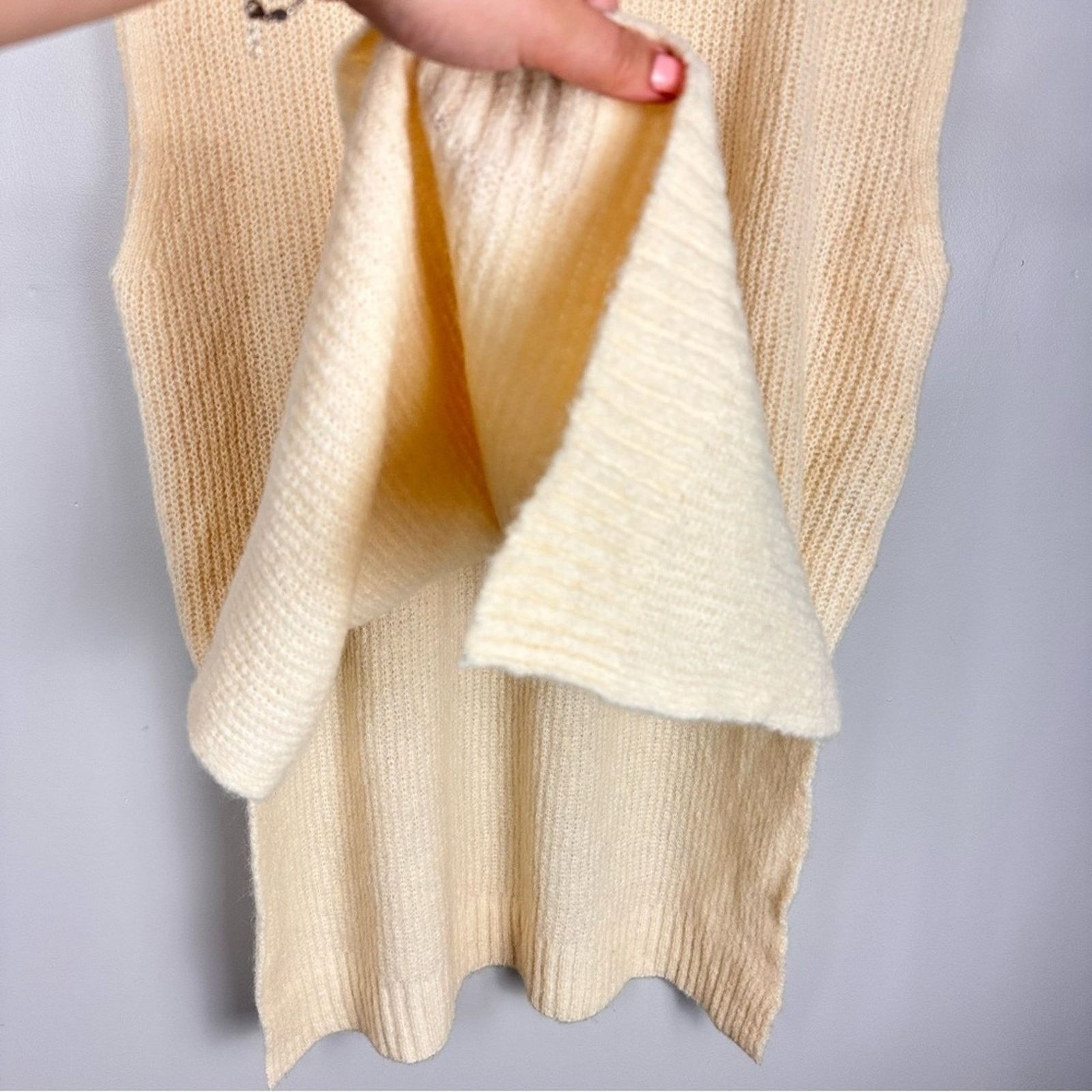 Other Vero Moda Daria Knit Sweater Vest Cream Size Medium NWT Size M / US 6-8 / IT 42-44 - 5 Thumbnail