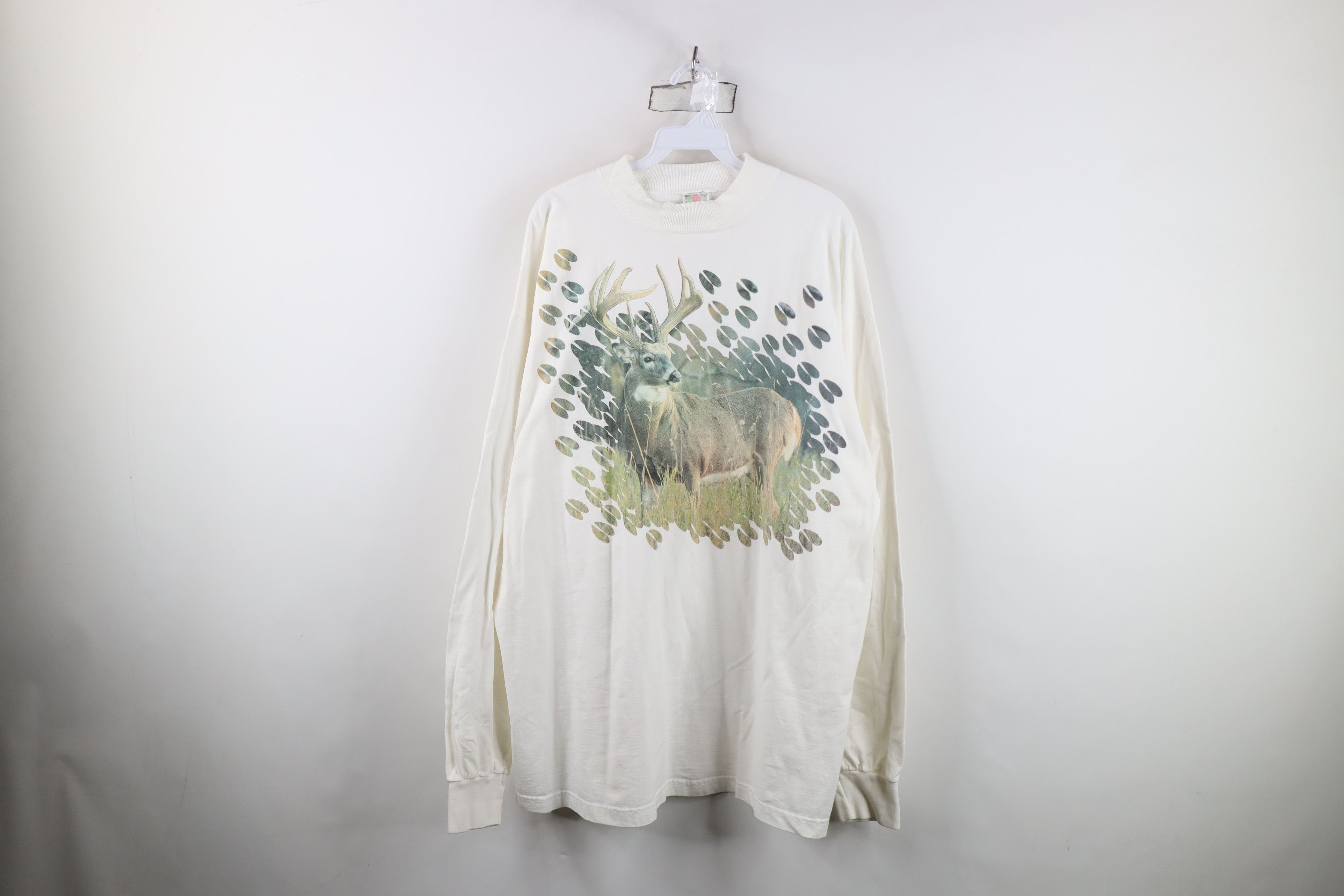 Vintage Vintage 90s Streetwear Heavyweight Buck Mock Neck T-Shirt Size US XXL / EU 58 / 5 - 1 Thumbnail