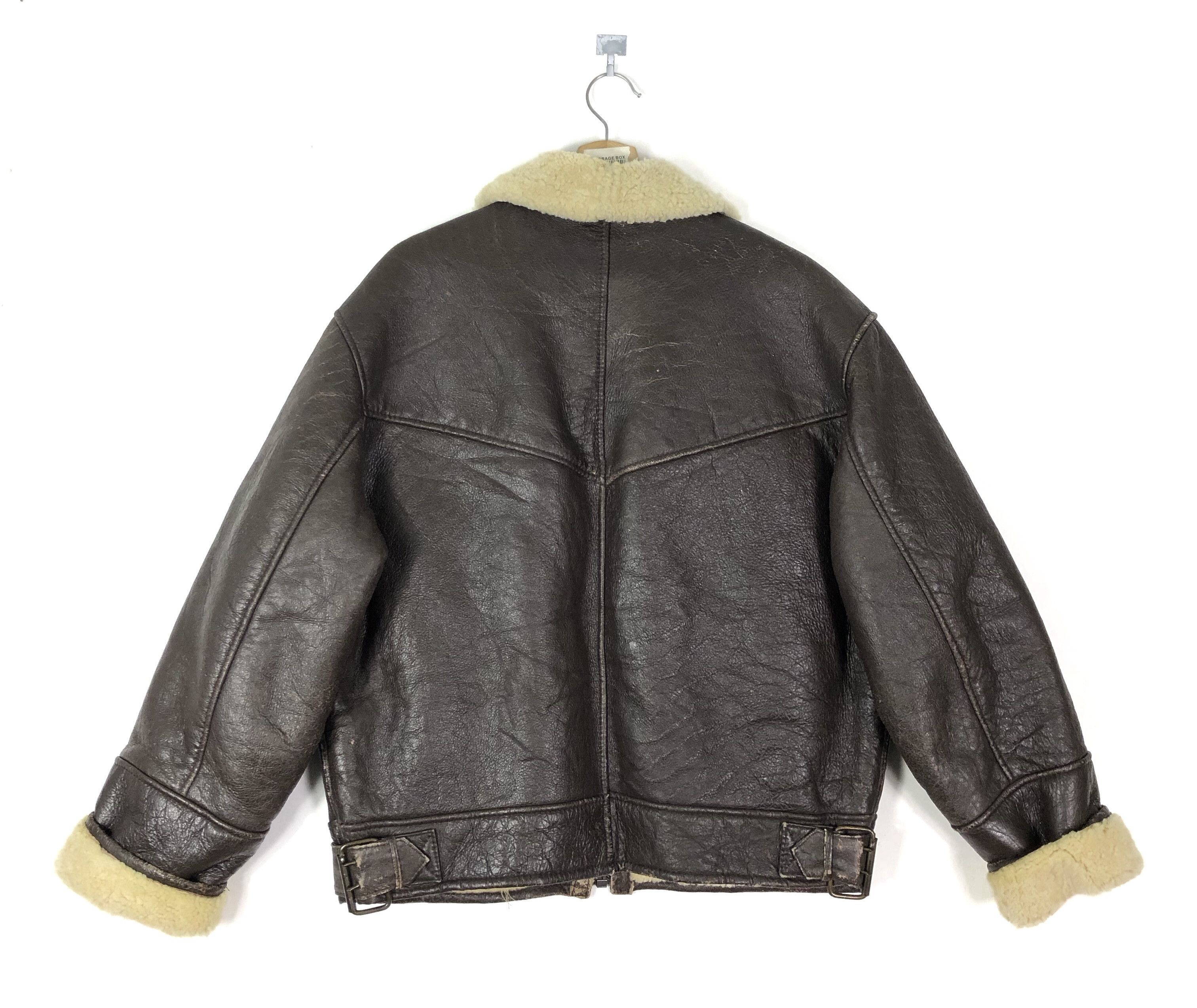 Vintage RARE🔥80’S POINT B3 SHEARLING SHEEPSKIN AVIATOR TURKEY MADE Size US L / EU 52-54 / 3 - 4 Thumbnail