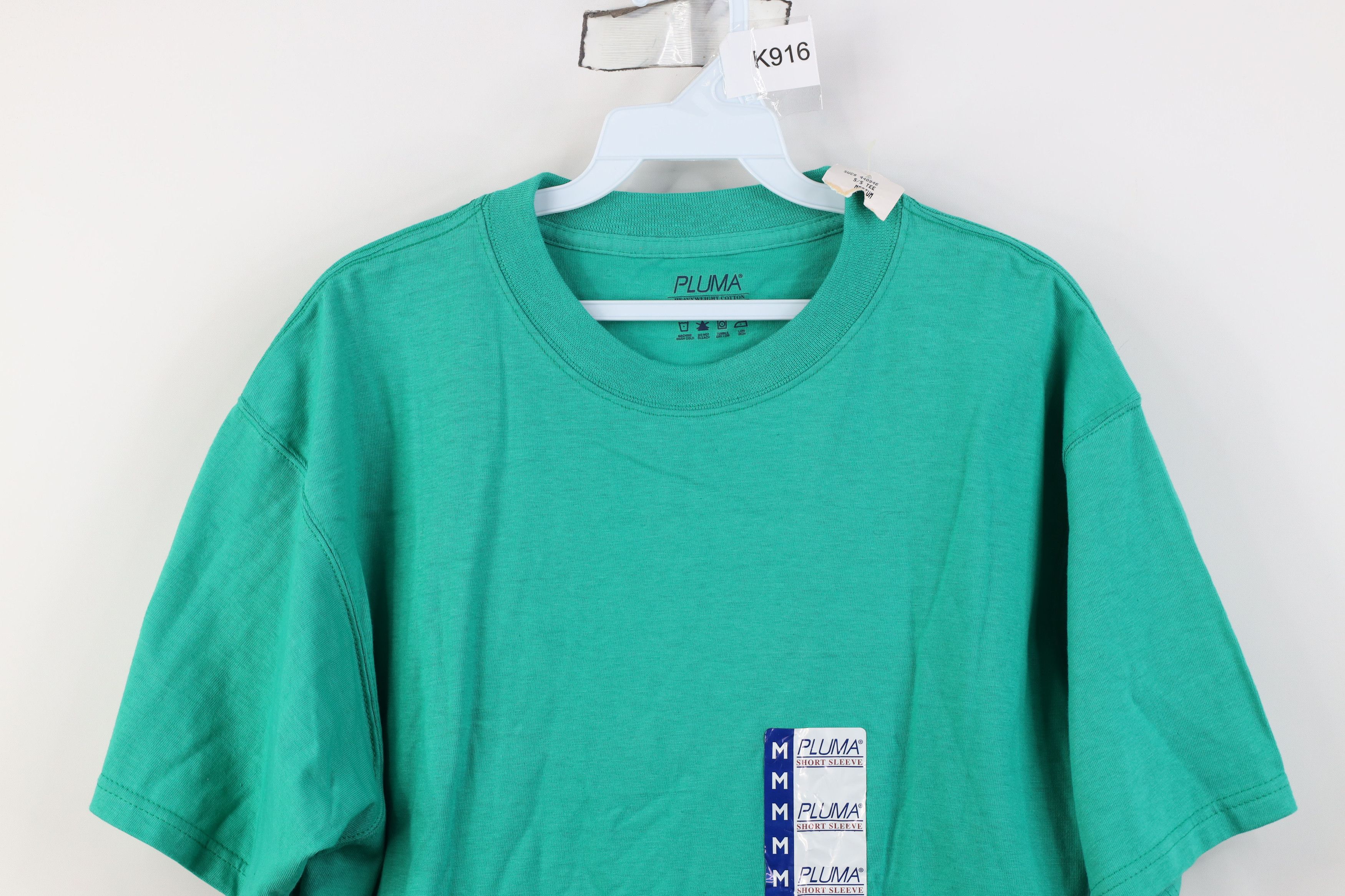 Vintage Deadstock Vintage Y2K Streetwear Heavy Cotton T-Shirt Green Size US M / EU 48-50 / 2 - 2 Thumbnail