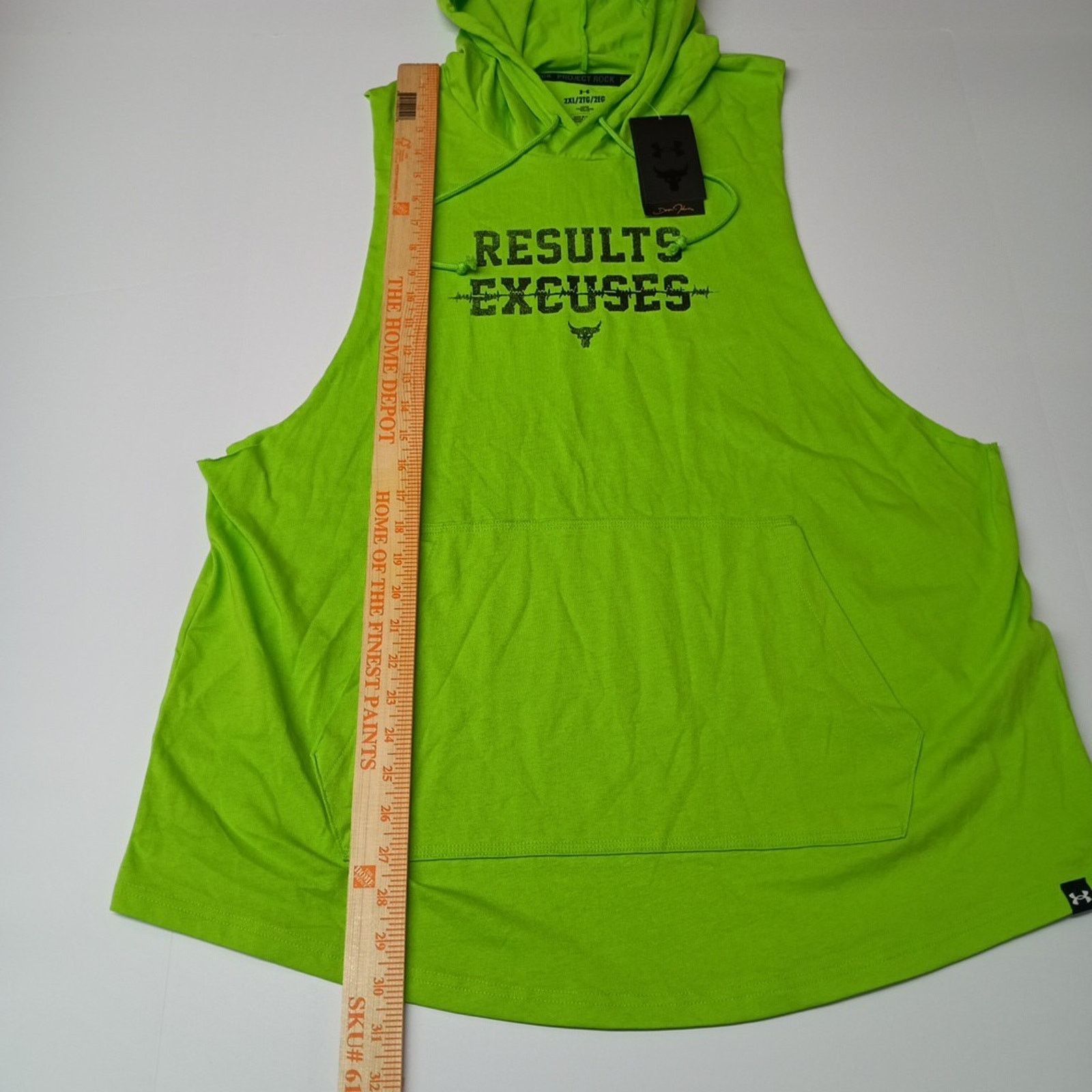 Under Armour Men’s Size 2XL Under Armour Project Rock Sleeveless Hoodie Size US XXL / EU 58 / 5 - 6 Thumbnail