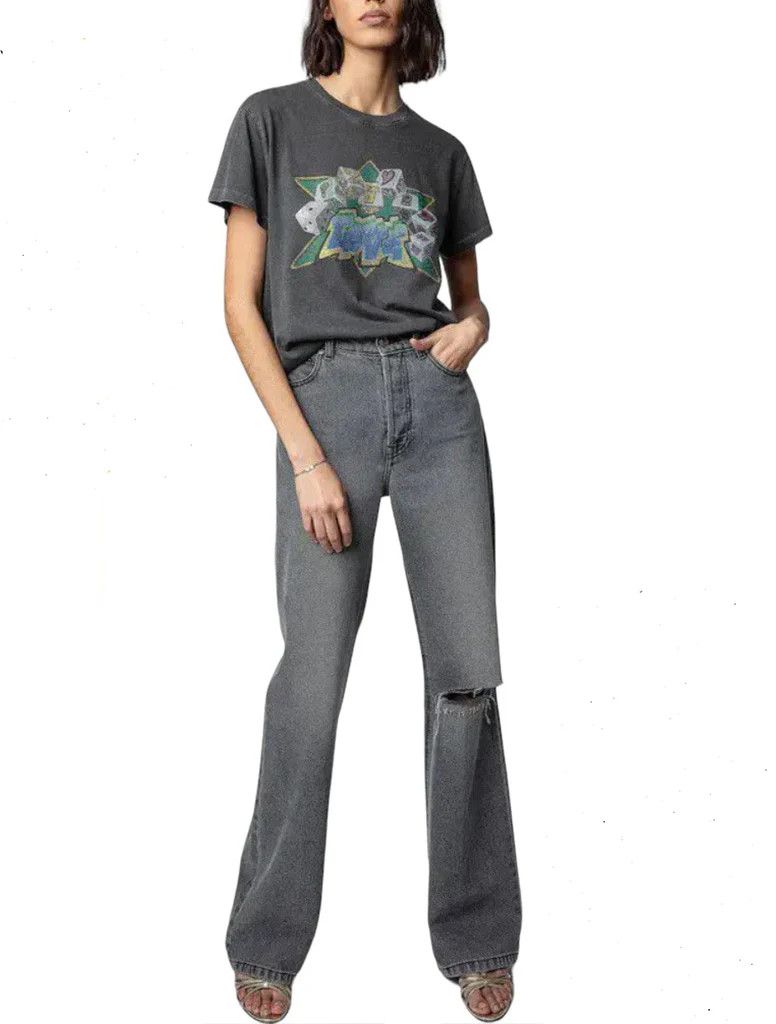 Zadig & Voltaire Zadig & Voltaire zoe core cho love strass t-shirt Size S / US 4 / IT 40 - 6 Thumbnail