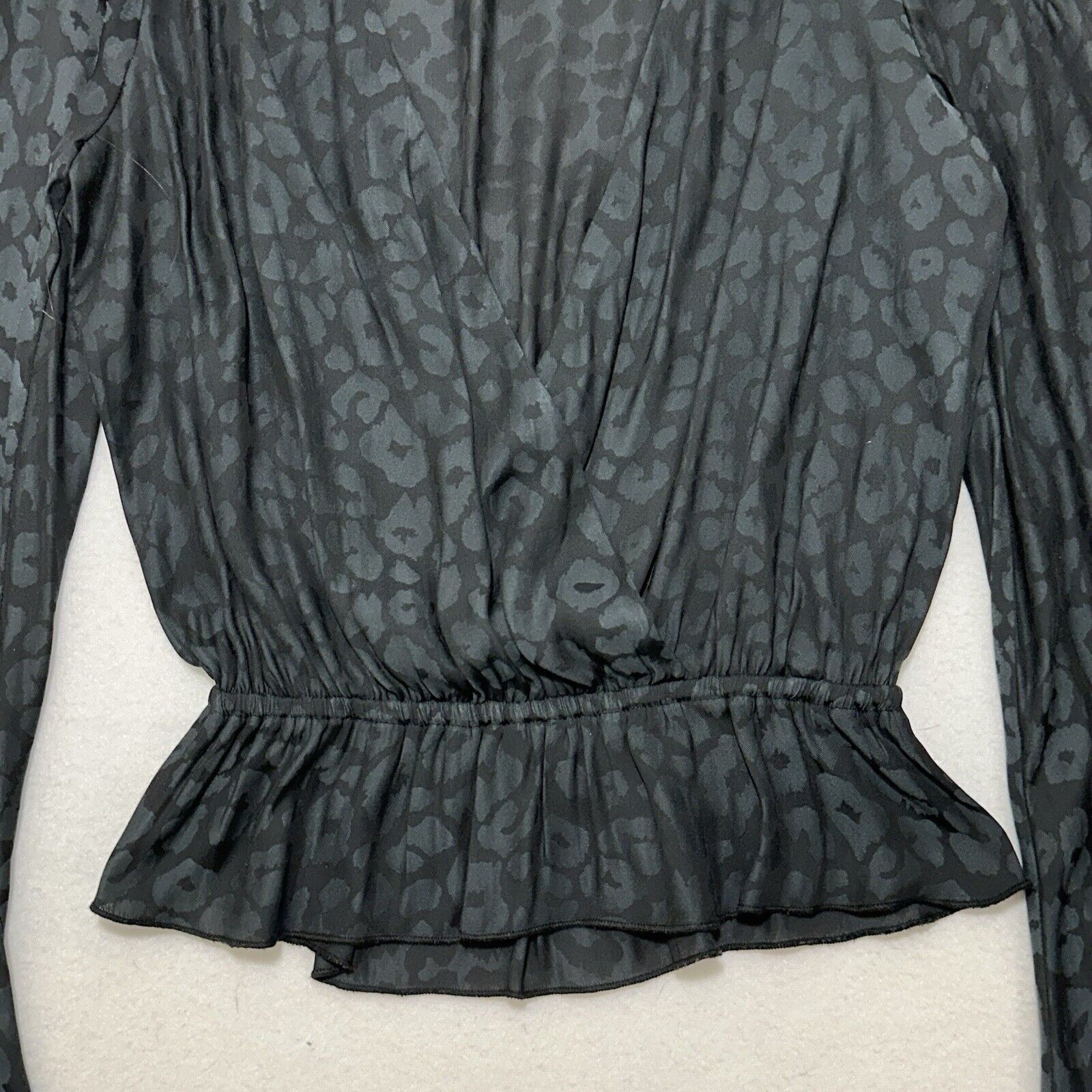 Show Me Your MuMu Show Me Your Mumu XS Black Leopard Richie Flare Sleeve Top Size XS / US 0-2 / IT 36-38 - 6 Thumbnail