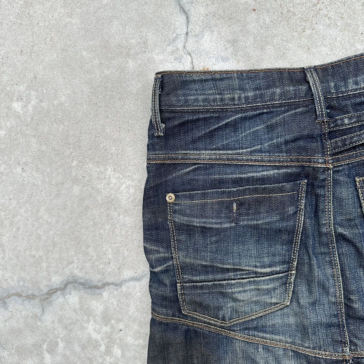G-Star × Vintage Vintage G Star Raw Midi Skirt Japanese Style Y2K 00s USA Size 26" / US 2 / IT 38 - 9 Thumbnail
