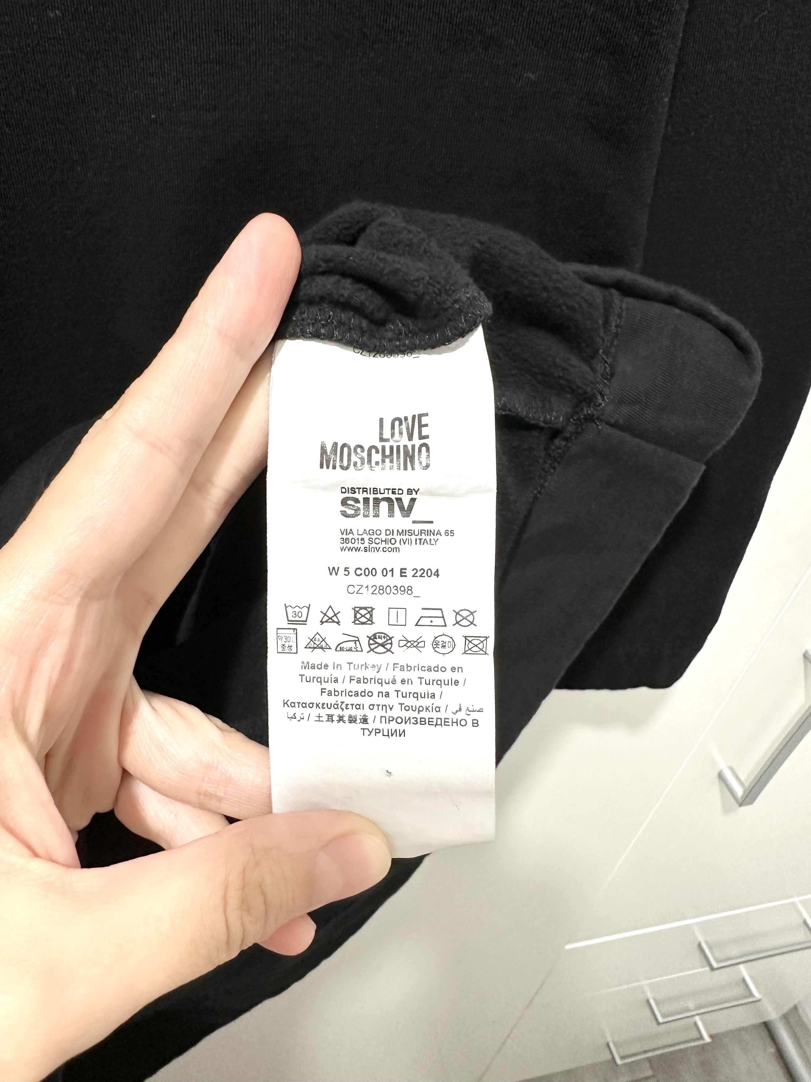 Love Moschino Love Moschino Black Sweatshirt Dress US10 Size L / US 10 / IT 46 - 6 Thumbnail