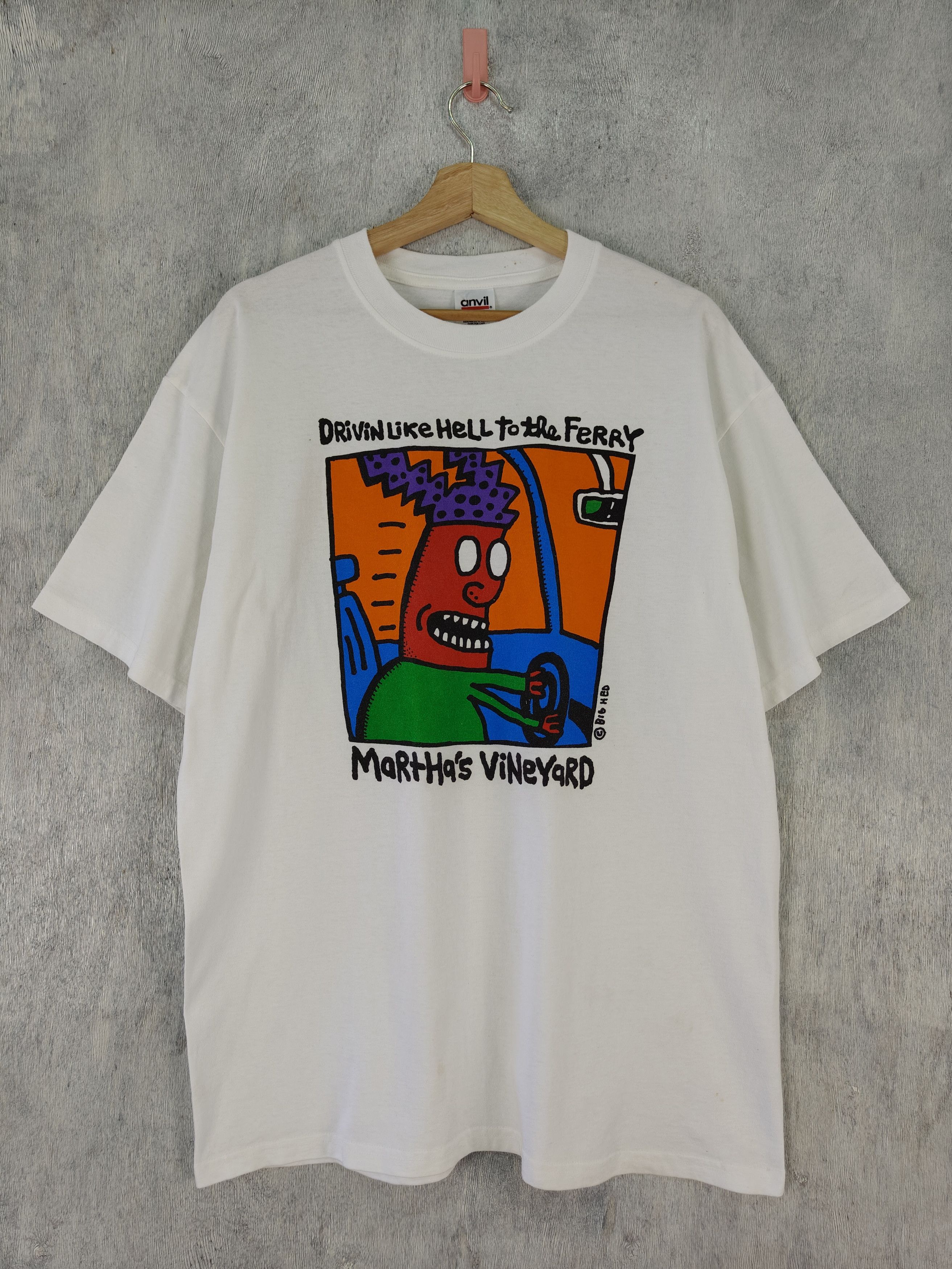 Vintage Art Martha Vineyard Island By Big He'd Shirt
