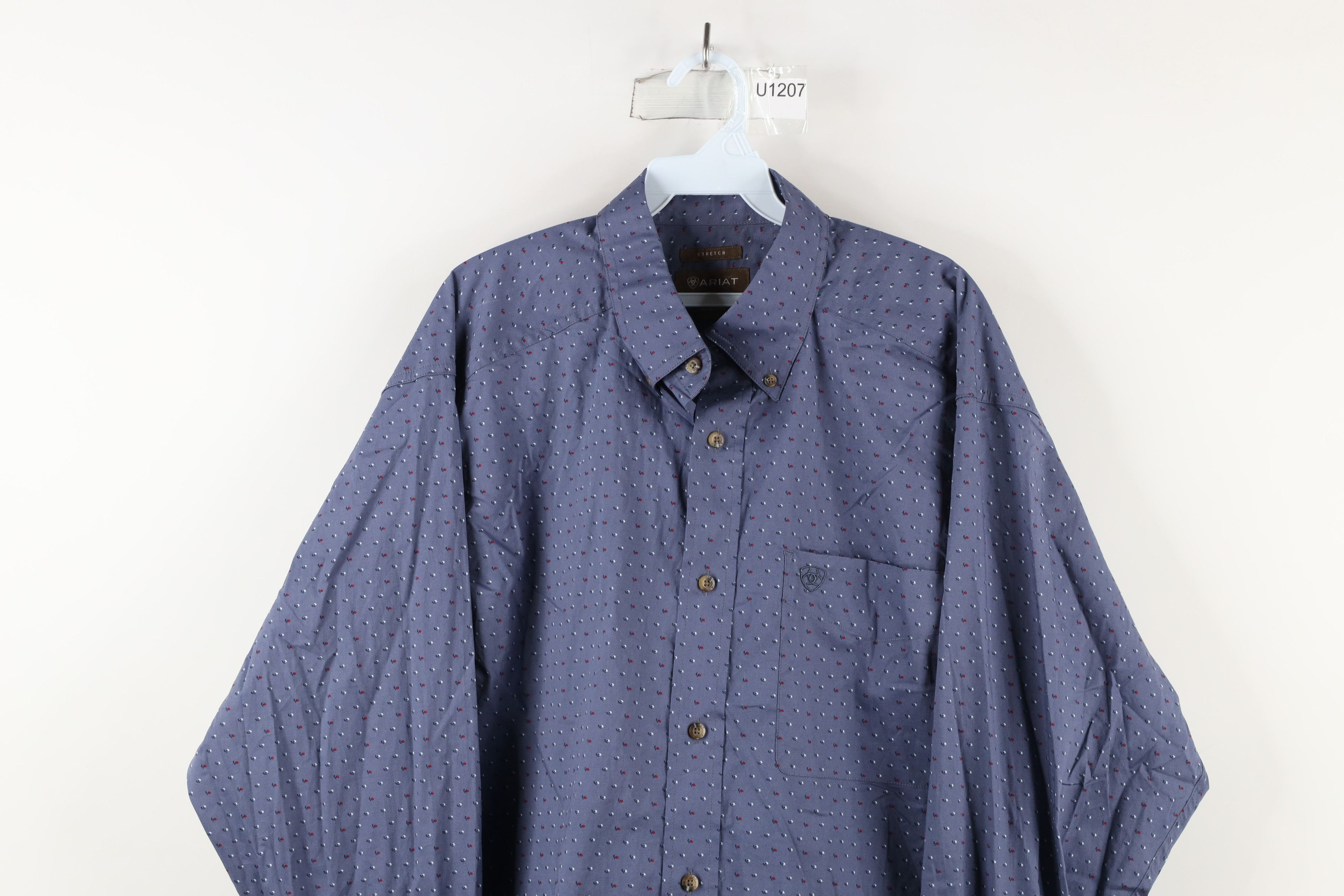 Ariat × Vintage Ariat All Over Print Stretch Collared Button Down Shirt Size US XL / EU 56 / 4 - 2 Thumbnail