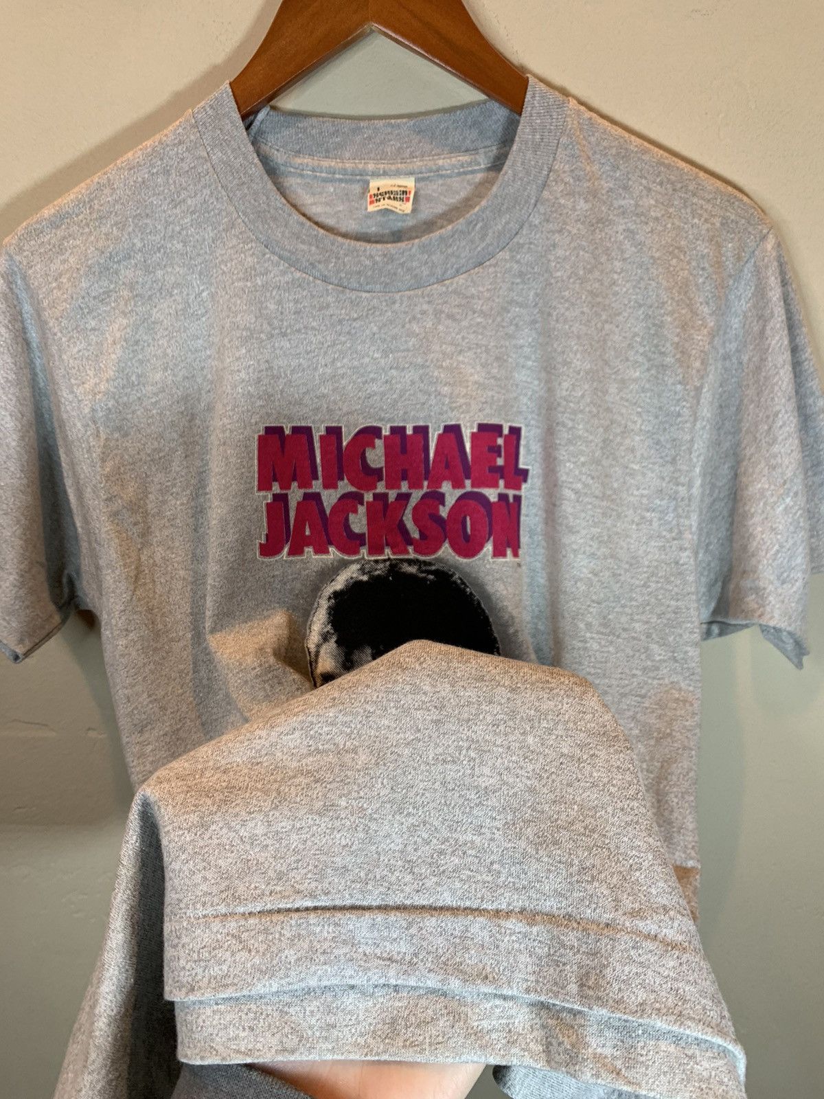 Band Tees × Michael Jackson × Vintage *RARE* Vintage 1983 Michael Jackson Thriller USA-Made Shirt Size US L / EU 52-54 / 3 - 8 Thumbnail