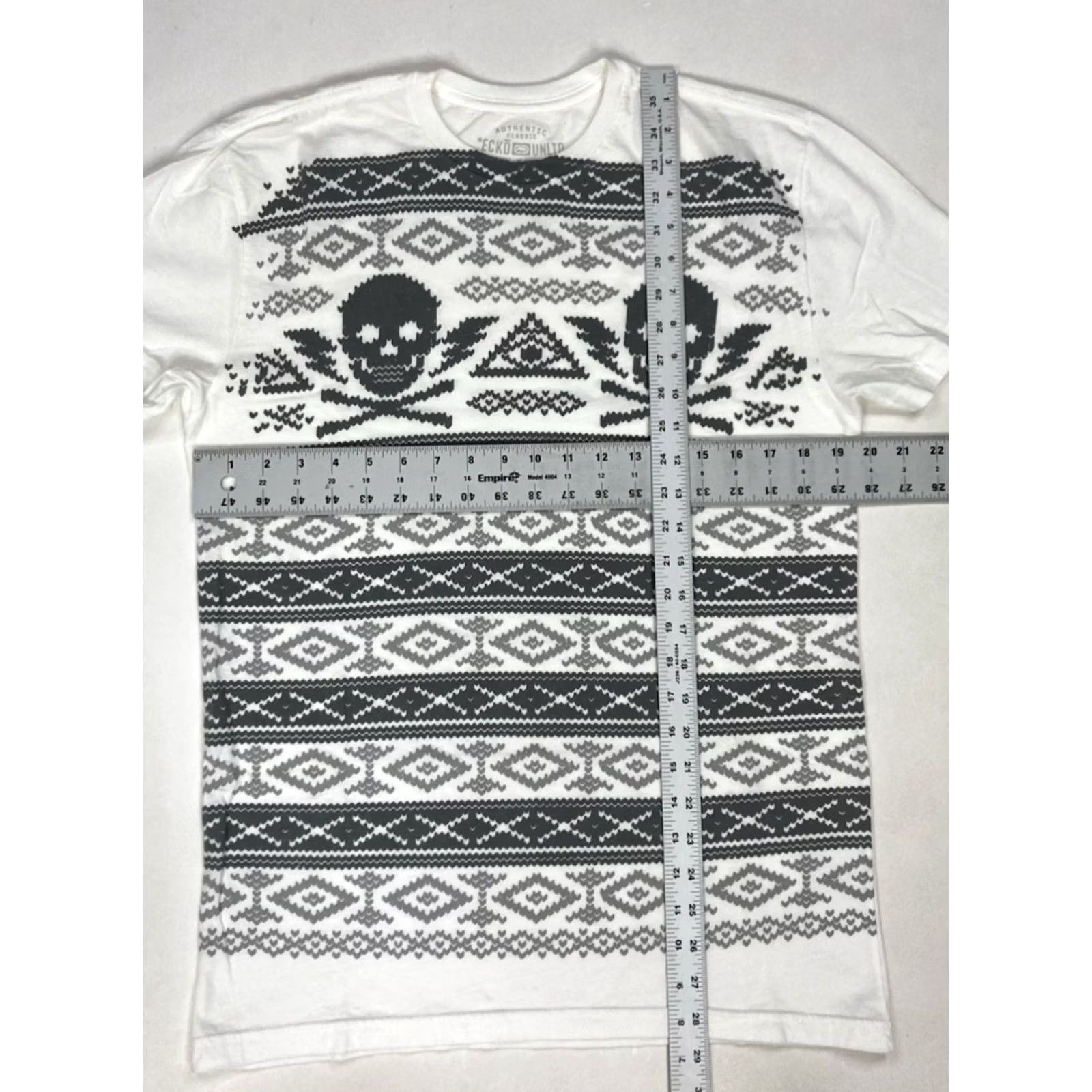 Ecko Unltd. VINTAGE Ecko Unltd. Skull Graphic T-shirt Men Medium White Short Sleeve Size US M / EU 48-50 / 2 - 5 Thumbnail