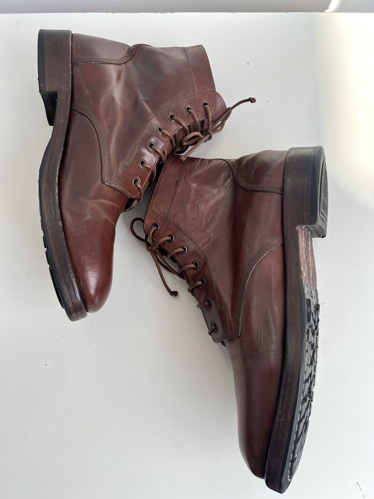Marsell 🔥Officine Creative Lawry 001 Leather Cognac Boots Size US 11.5 / EU 44-45 - 17 Thumbnail