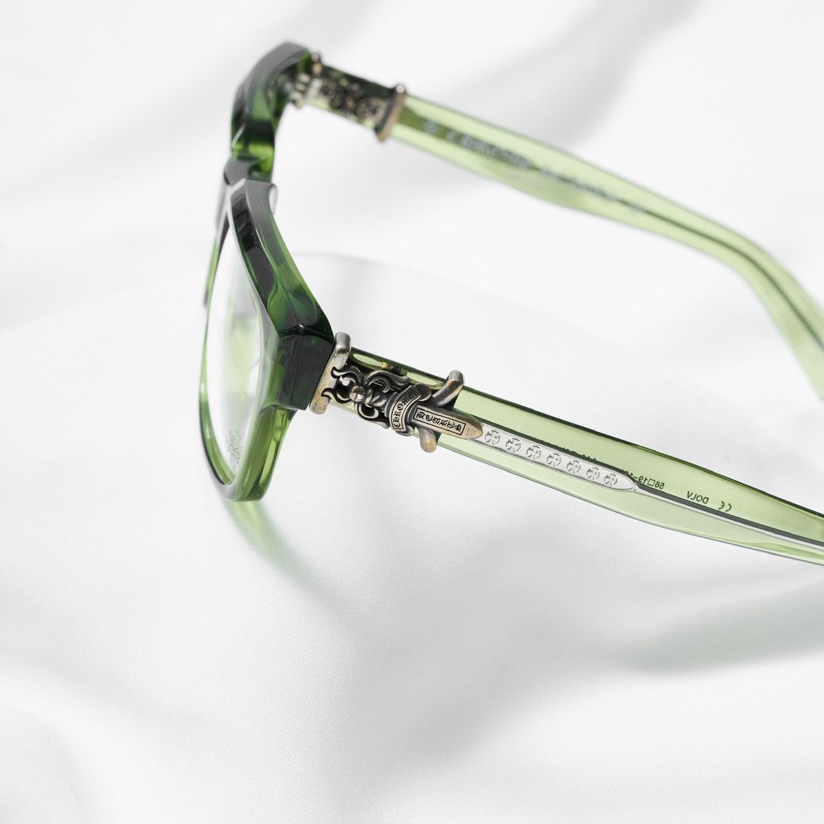Chrome Hearts CHROME HEARTS VAGILLIONAIRE I DARK OLIVE GLASSES Size ONE SIZE - 3 Thumbnail