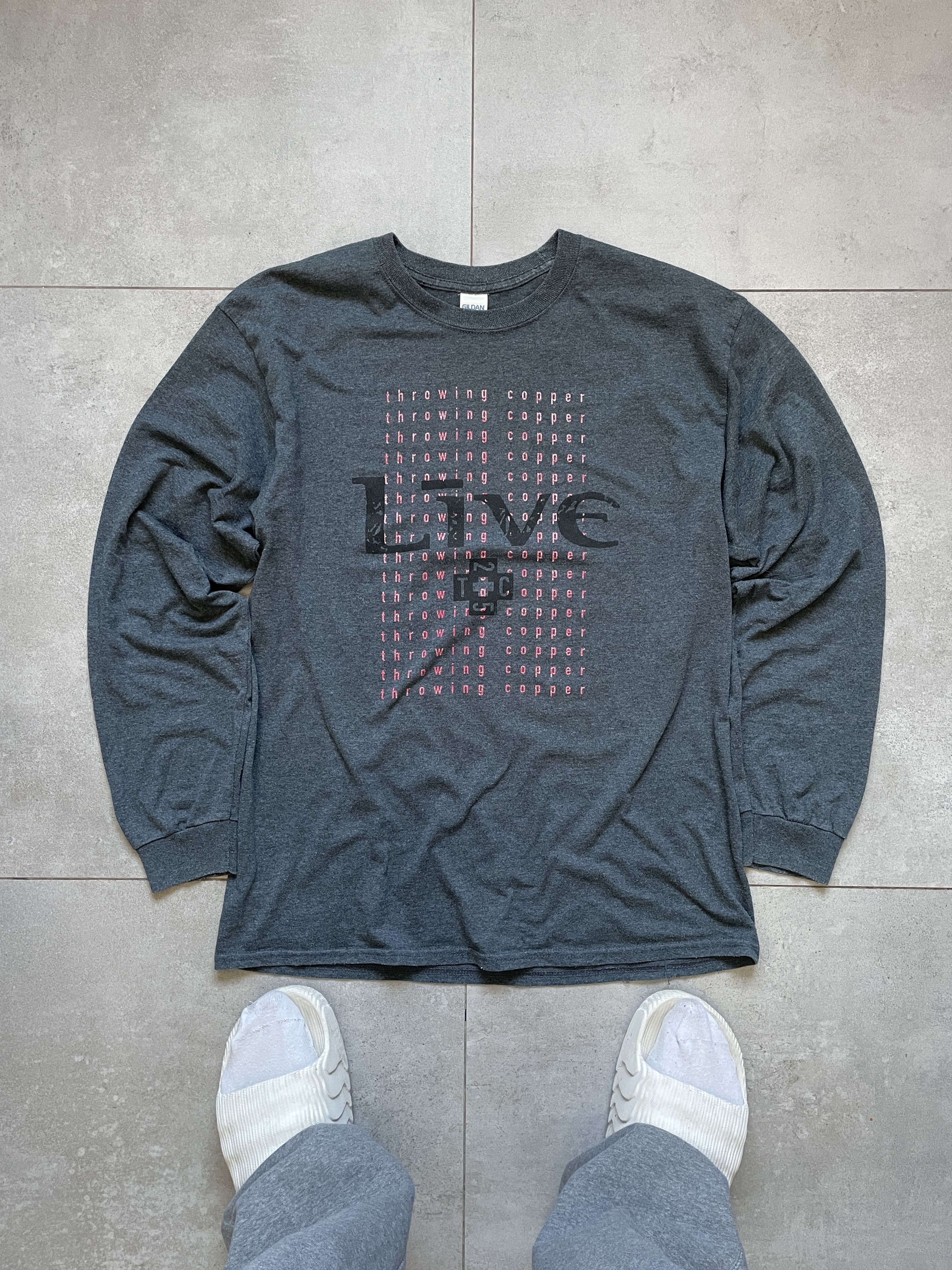 Band Tees Y2K LIVE THROWING COPPER GREY LONGSLEEVE Size US L / EU 52-54 / 3 - 1 Thumbnail