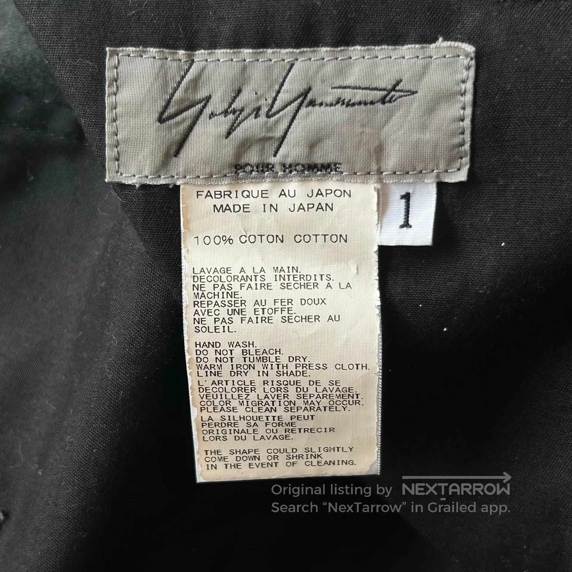 Yohji Yamamoto Yohji Yamamoto Black Straight Leg Pants. Size US 26 / EU 42 - 5 Thumbnail