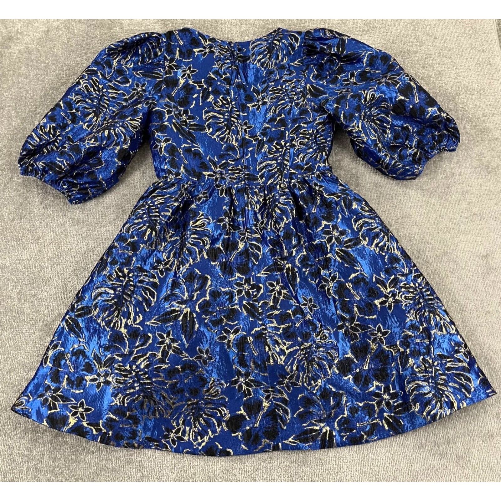 Lilly Pulitzer VINTAGE not applicable; proceed with Lilly Pulitzer Dress Women 8 Calyssa Blue Grotto Twilight Floral Brocade NEW Size M / US 6-8 / IT 42-44 - 5 Thumbnail