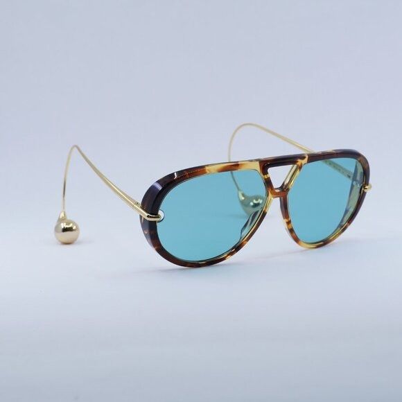 Bottega Veneta Bottega Veneta BV1273S 007 Sunglasses Havana/Gold Geometric Size ONE SIZE - 6 Thumbnail