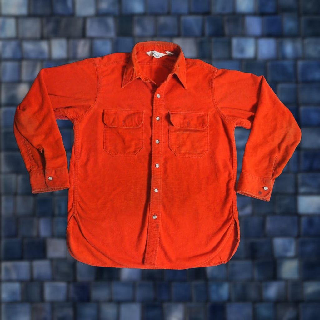 Vintage VTG Woolrich 70s Button-Up Shirt Grunge Chamois Outdoor Burnt Orange M Woolrich Men’s Regular Long Sleeve Cotton Cotton? Size US M / EU 48-50 / 2 - 1 Thumbnail