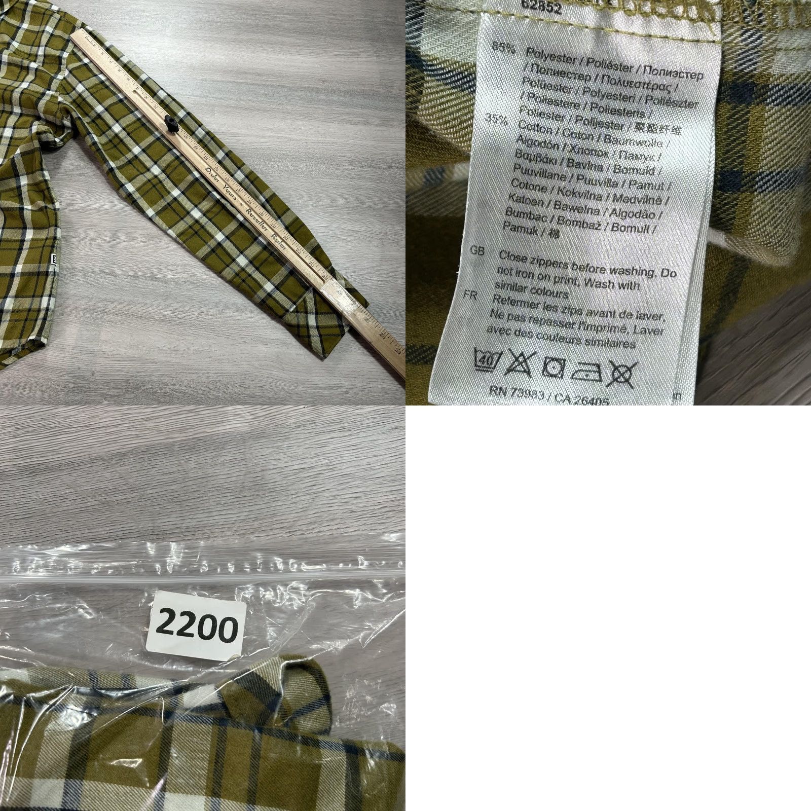 Helly Hansen Helly Hansen Shirt Mens Medium Green Plaid Zip Chest Pocket Button Front Outdoor Size US XL / EU 56 / 4 - 8 Thumbnail