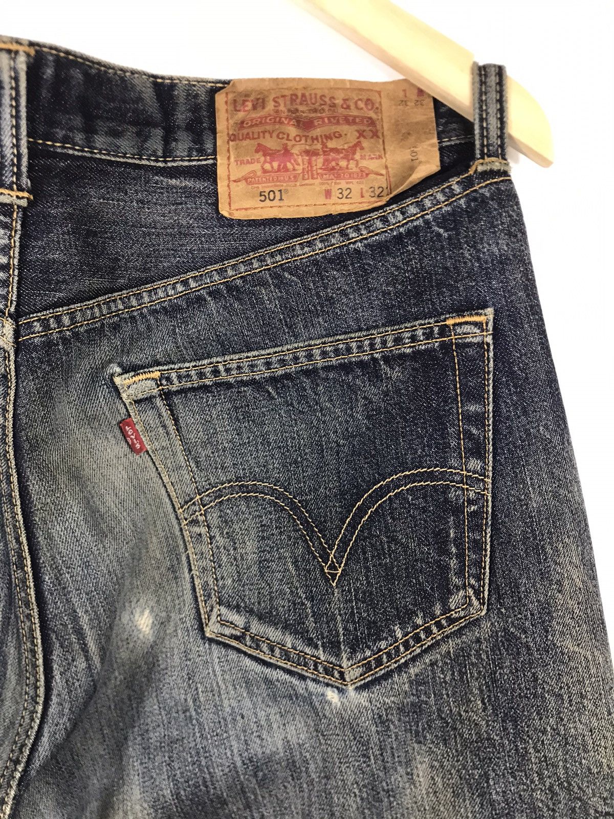 Levi's ⚡️Vintage Y2K Levi’s 501 Distressed Style Denim Size US 32 / EU 48 - 14 Thumbnail