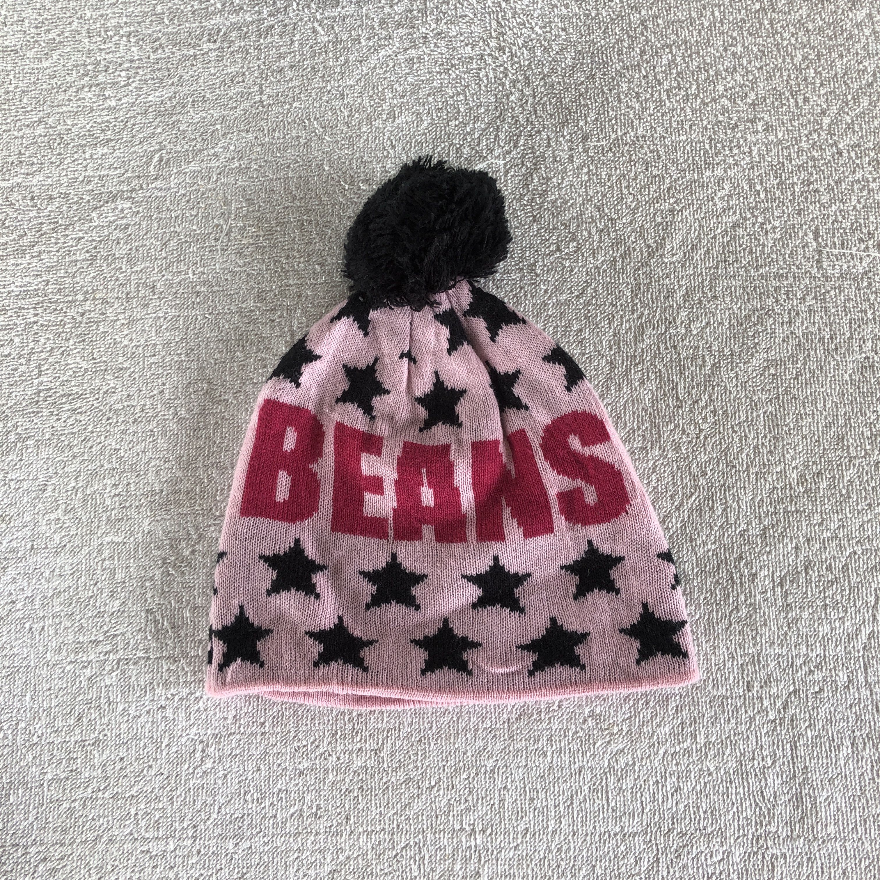 Japanese Brand Vintage 90s Beans Pom Pom Beanie Knit Slouchy Snow Caps Hats Size ONE SIZE - 6 Thumbnail
