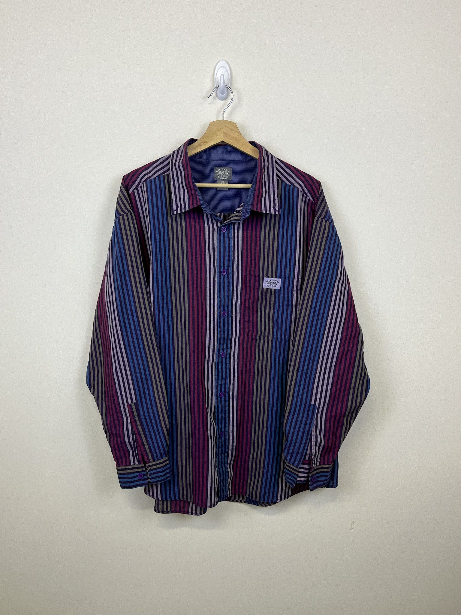 Vintage Vintage Brittania Lightweight Striped Button Up Size US XL / EU 56 / 4 - 1 Thumbnail