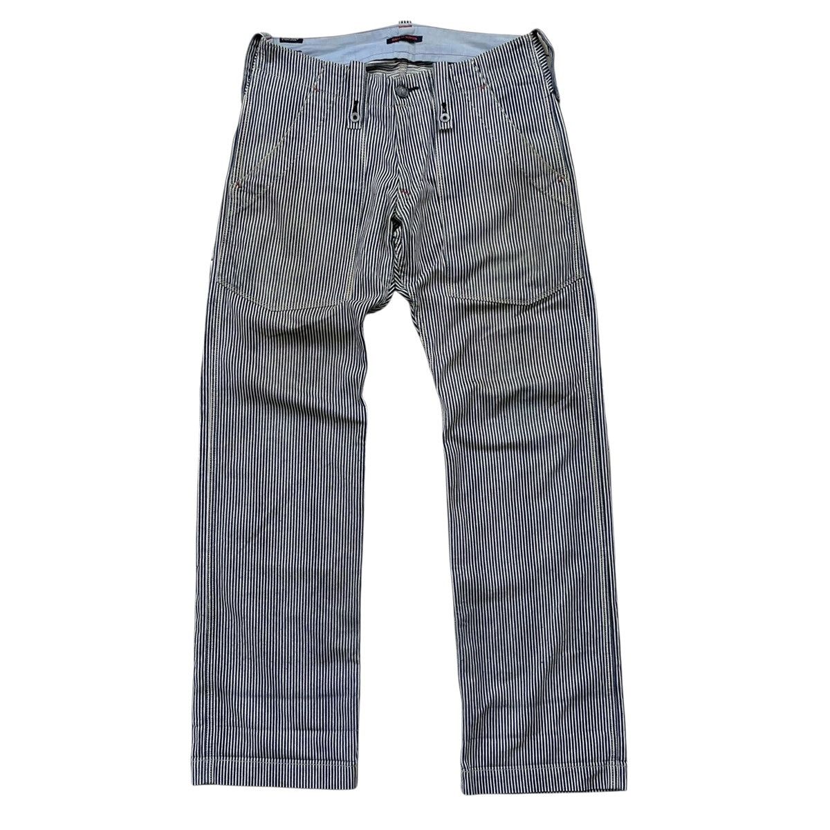 Japanese Brand Blue Way Jeans Japan Hickory Naval Work Pants Size US 34 / EU 50 - 1 Thumbnail