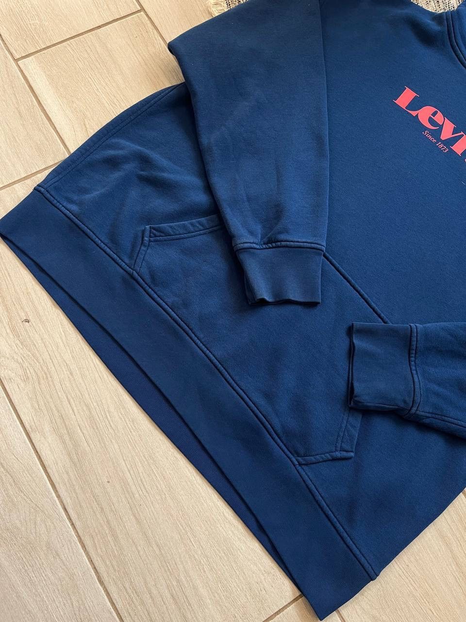 Levi's × Vintage Vintage Levis Hoodie Relaxed Fit Navy minimalistic blank Size US XL / EU 56 / 4 - 5 Thumbnail