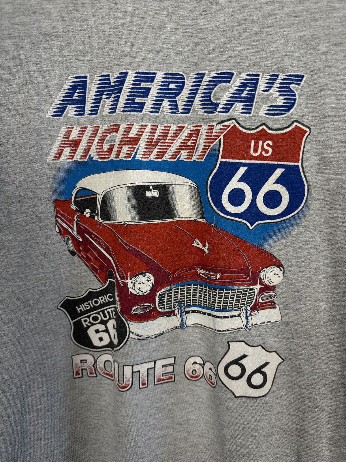 Vintage America's Higway Route US 66 Car T-Shirt Vintage Size M Size US M / EU 48-50 / 2 - 6 Thumbnail