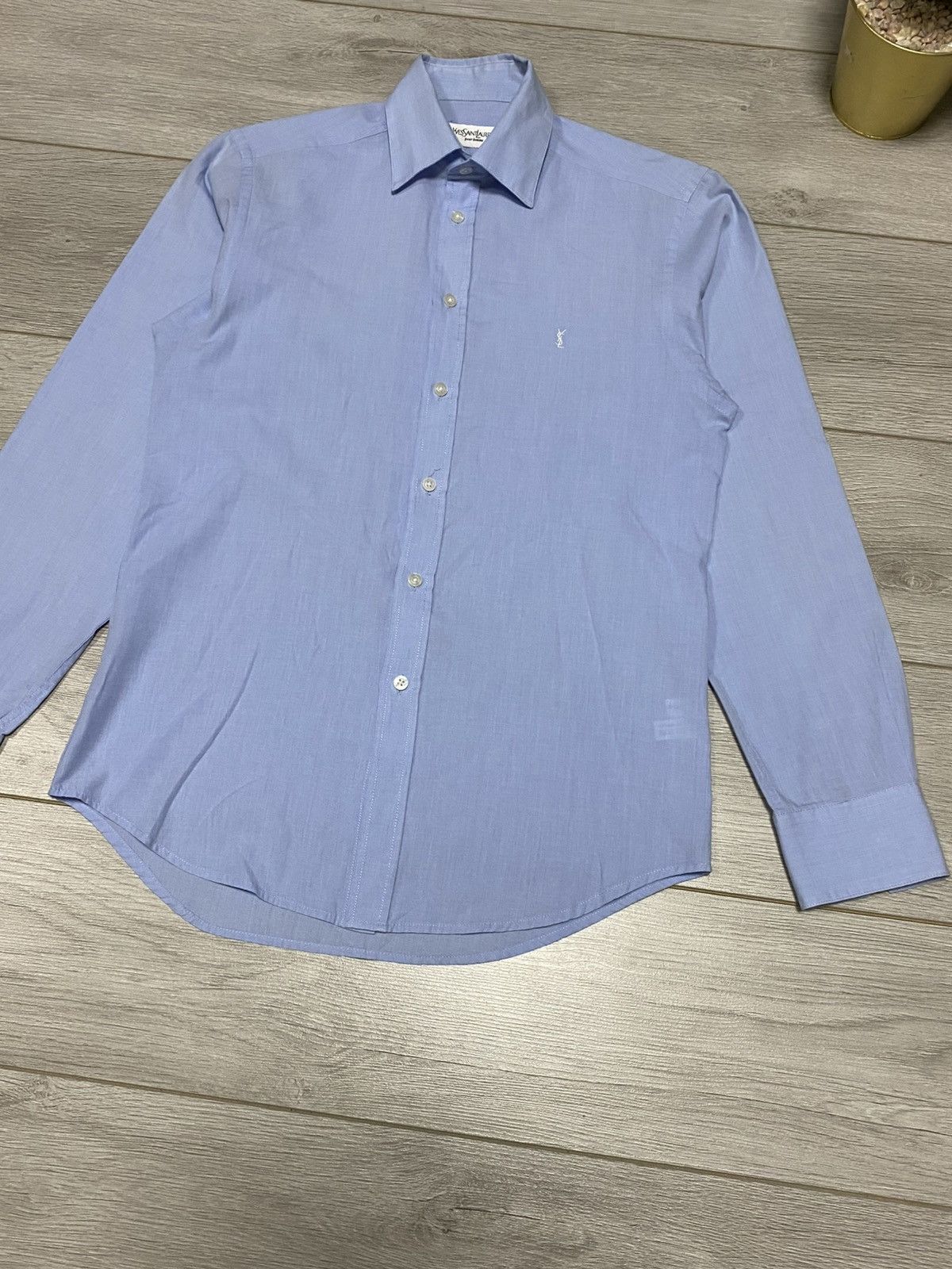 Yves Saint Laurent YSL logo shirt buttons vintage yves saint Laurent Size US S / EU 44-46 / 1 - 3 Thumbnail