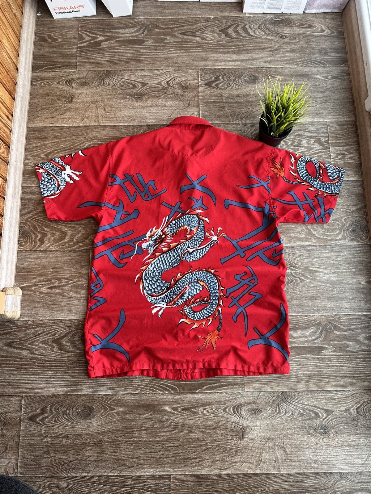 Affliction 🔥 Vintage 2000s Affliction Dragon Hawaiian Button Up Shirt Size US L / EU 52-54 / 3 - 4 Thumbnail