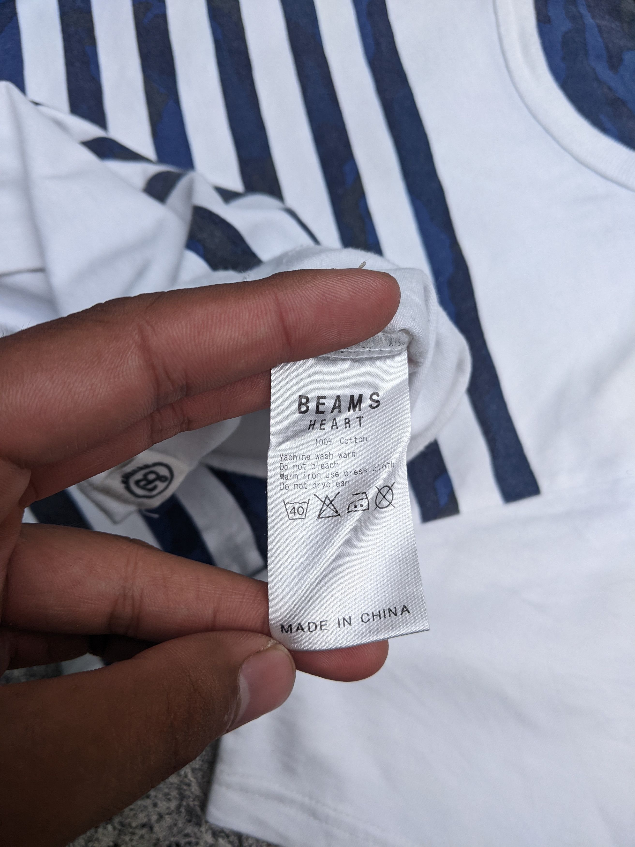 Beams Plus Beams Heart Stripes Camouflage T shirr Size US M / EU 48-50 / 2 - 6 Thumbnail