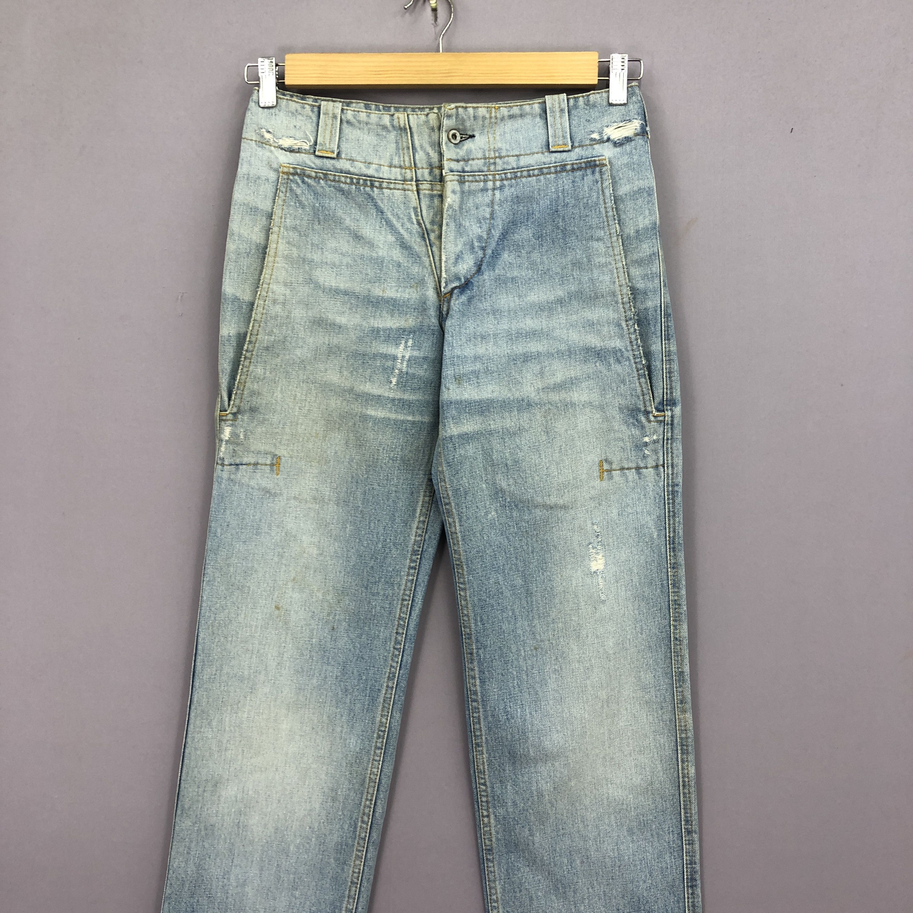 Helmut Lang × Vintage Vintage 90s Helmut Lang Faded Jeans Light Wash Denim Size 26" / US 2 / IT 38 - 3 Thumbnail