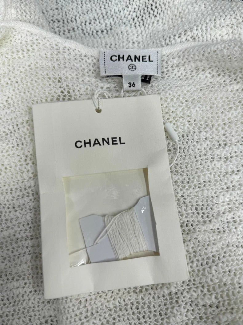 Chanel Chanel Beach series white pocket knitted vest Size XS / US 0-2 / IT 36-38 - 4 Thumbnail