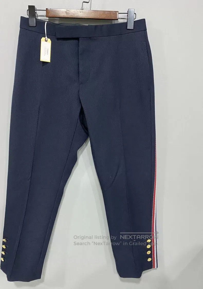 Thom Browne Thom Browne size 1 Gold Button Stripe Pants Size US 28 / EU 44 - 2 Thumbnail