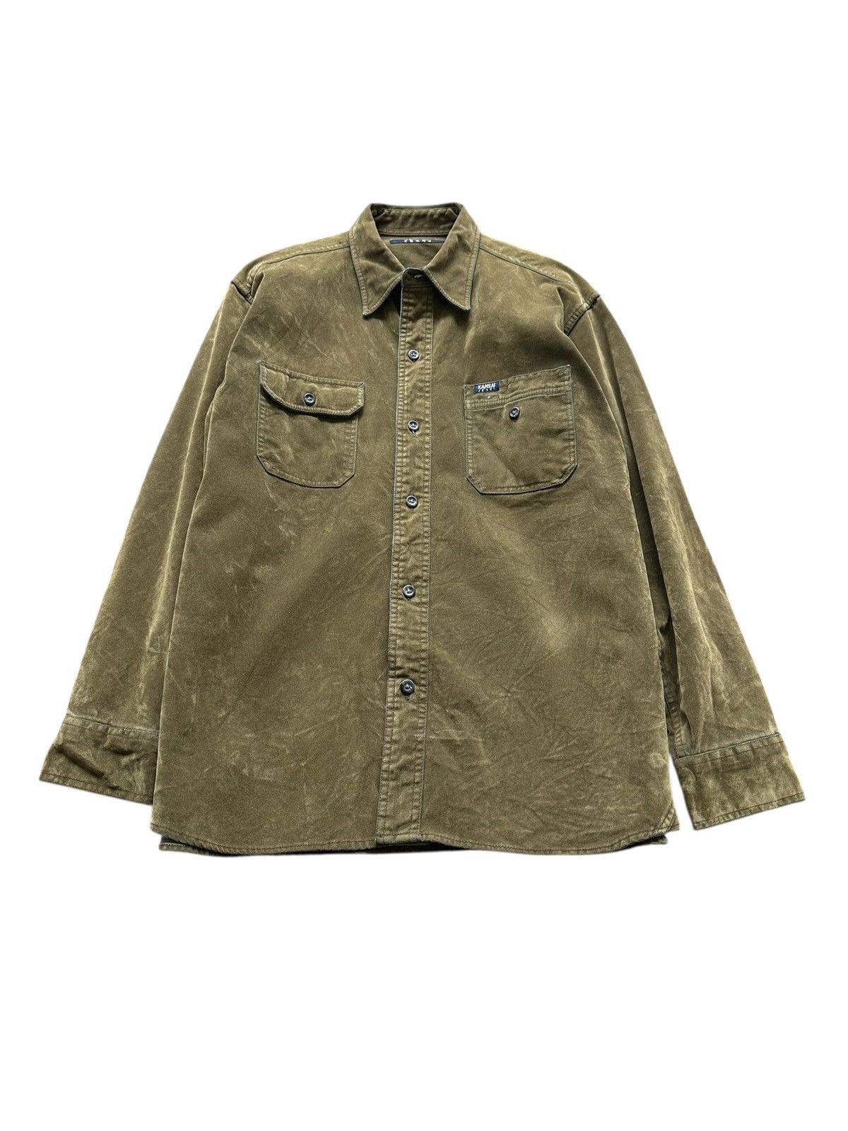 Kansai Yamamoto 00's Kansai Jeans moleskin denim shirt Size US L / EU 52-54 / 3 - 2 Thumbnail