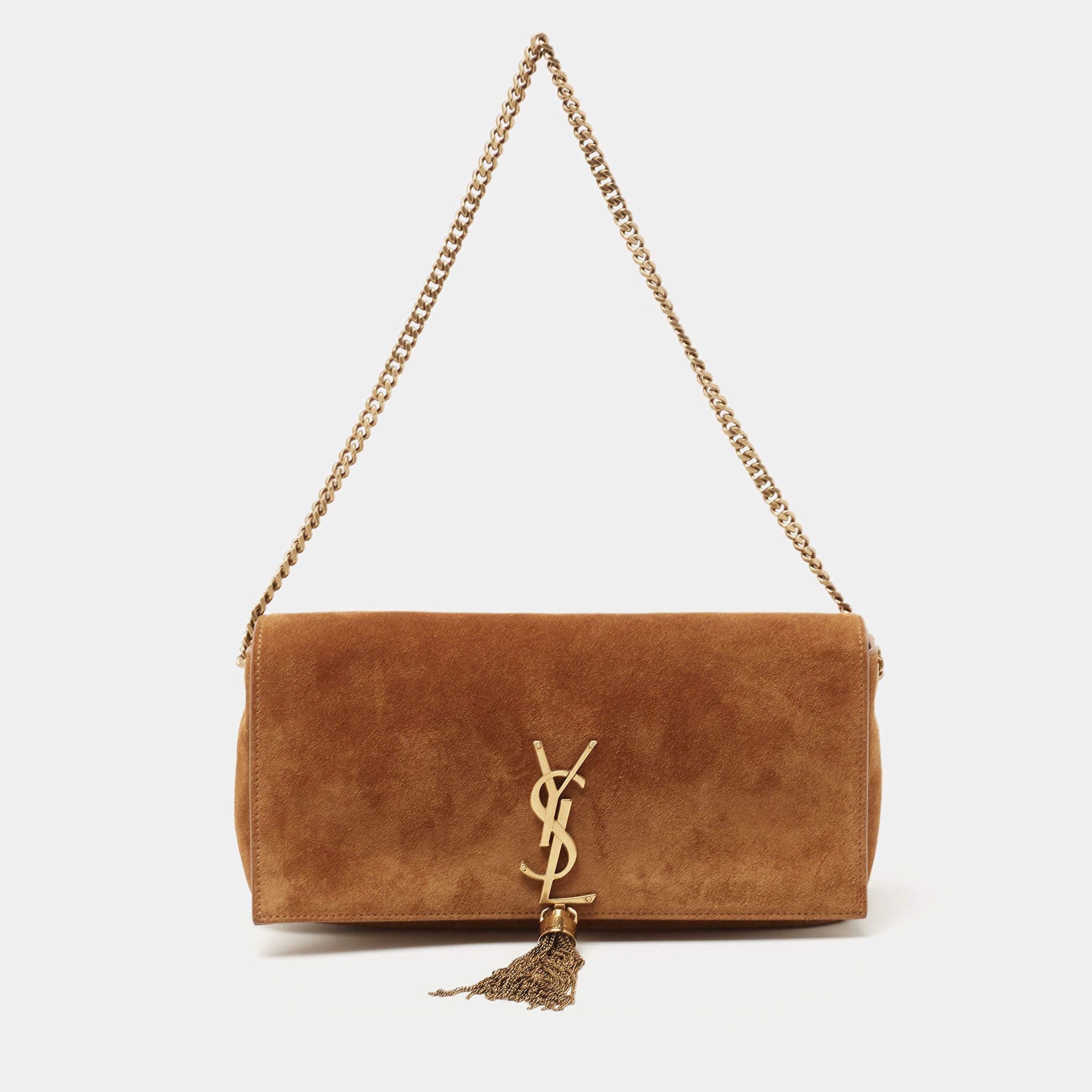 Saint Laurent Paris o1b1hav110425 Size: OS / Kate 99 Tassel in Suede in Brown Size ONE SIZE - 1 Thumbnail