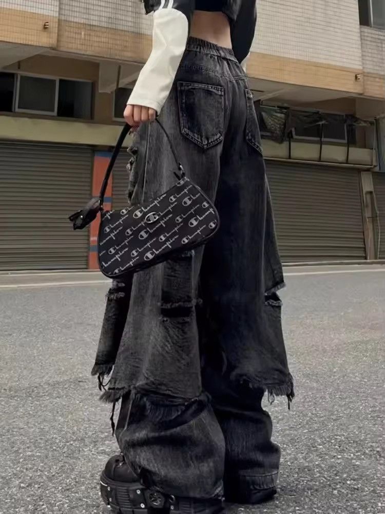 Japanese Brand × Jean Spliced Fake Two-piece Ripped Jeans Size 26" / US 2 / IT 38 - 3 Thumbnail