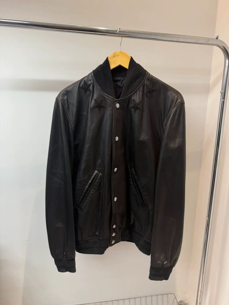 Givenchy Givenchy Five-Star Embroidered Leather Baseball Jacket Siz Size US L / EU 52-54 / 3 - 1 Thumbnail