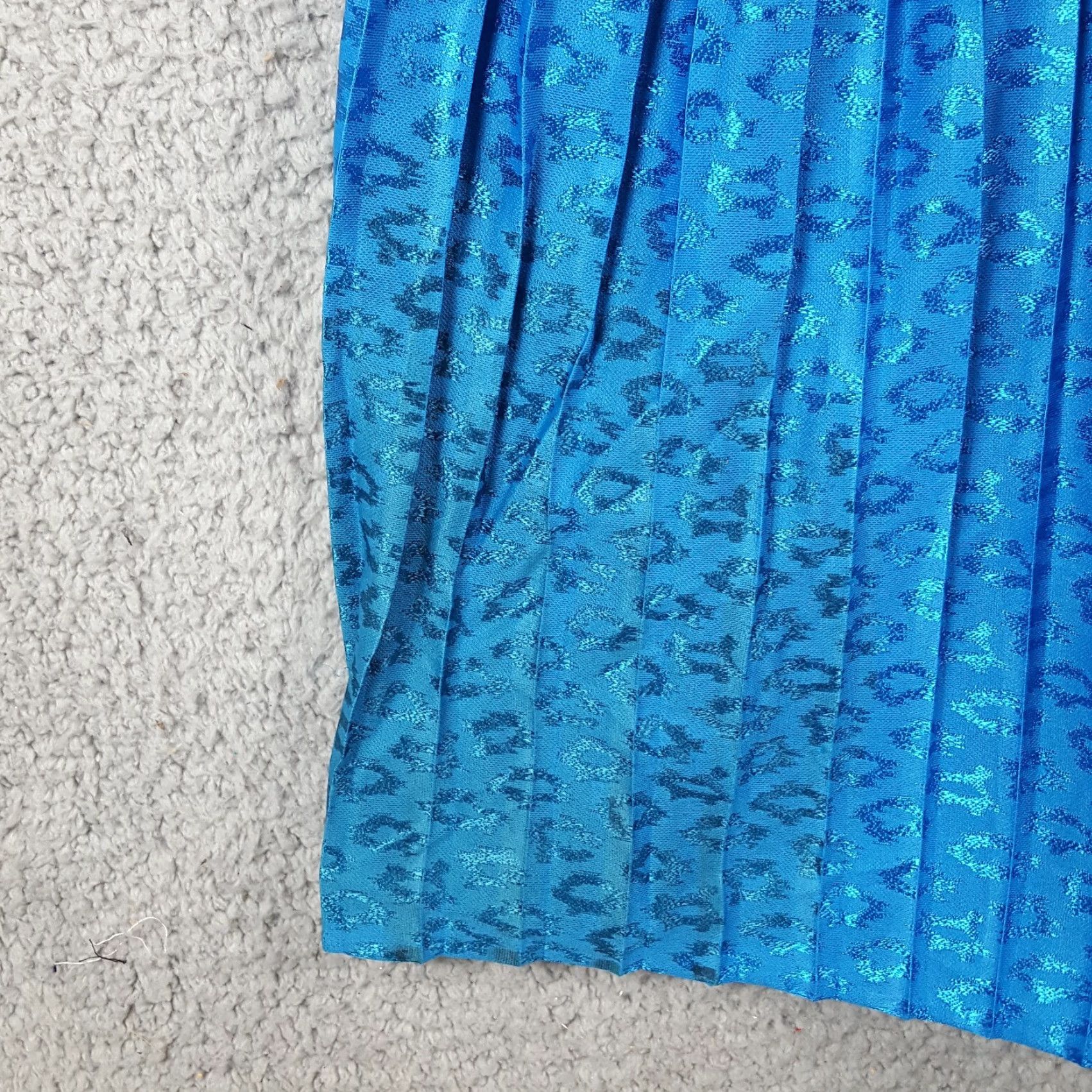 Vintage VINTAGE Vintage 80s Cocktail Art Deco Maxi Women's Size 18 Drop Waist Satin 70s Dress Blue Polyester Marla R Ltd Dress Size XXL / US 16-18 / IT 52-54 - 3 Thumbnail