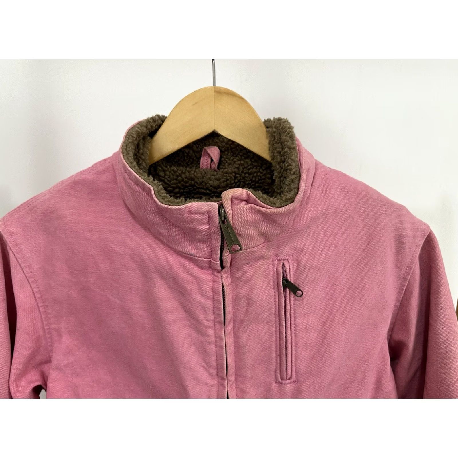 Carhartt VINTAGE Carhartt Women's Jacket WJ022 PKR Pink Sherpa L WJ022 PKR Wood Trim? Size L / US 10 / IT 46 - 5 Thumbnail