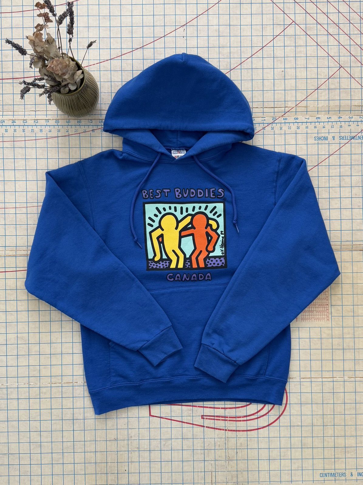 Keith Haring × Vintage Keith Haring Best Buddies Canada Hoodie Blue Size Small Size US S / EU 44-46 / 1 - 4 Thumbnail