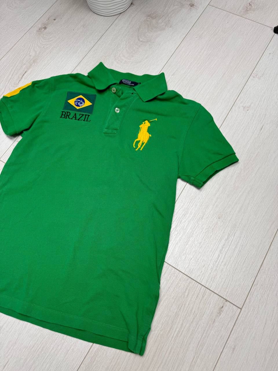 Polo Ralph Lauren Polo Ralph Lauren T-shirt green yellow BRASIL Size XS / US 0-2 / IT 36-38 - 5 Thumbnail
