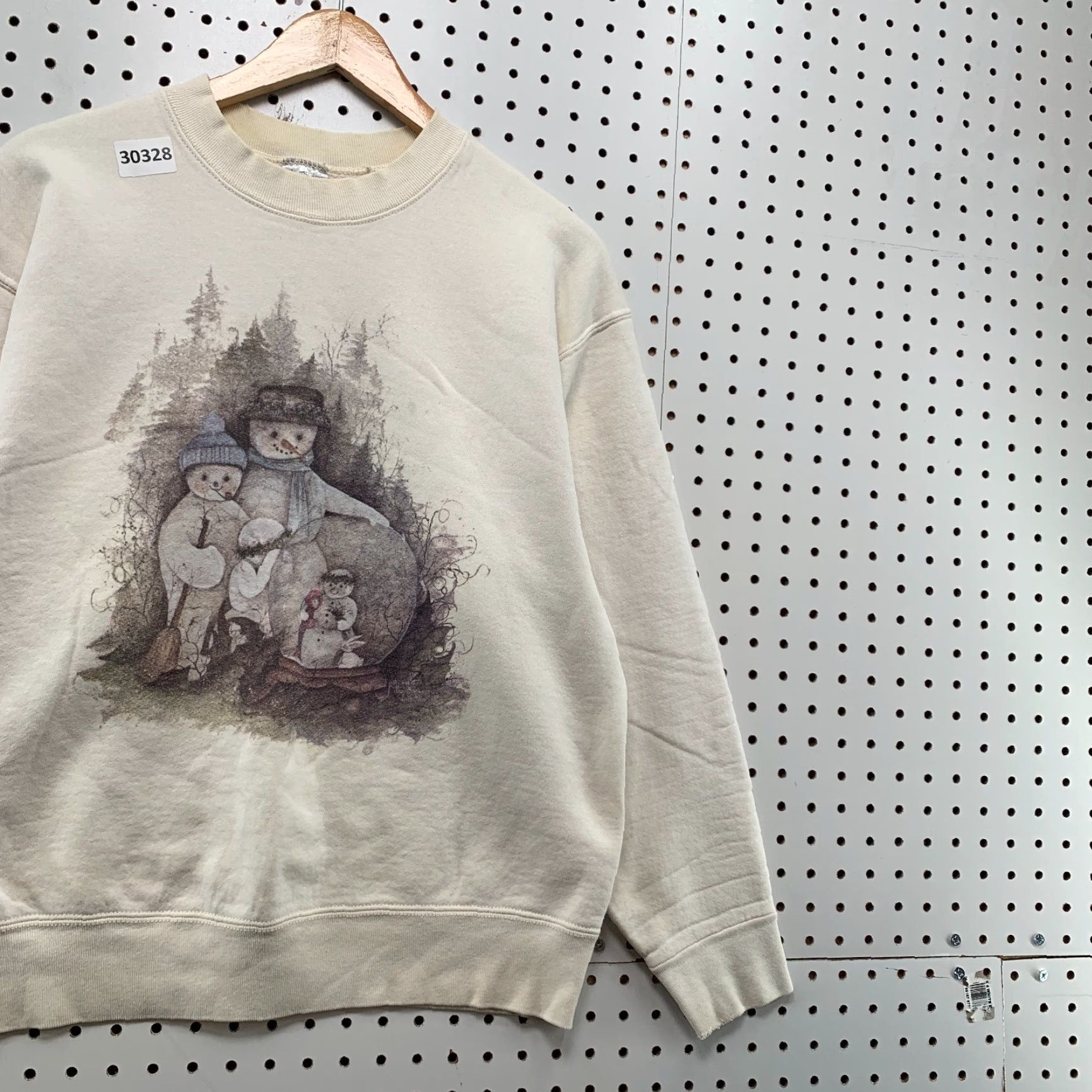 Fruit Of The Loom VINTAGE Snowman Campfire Winter Graphic Crewneck Sweatshirt Men M White 90s Christmas Winter Fruit of the Loom Sweatshirt Mens Size US M / EU 48-50 / 2 - 4 Thumbnail