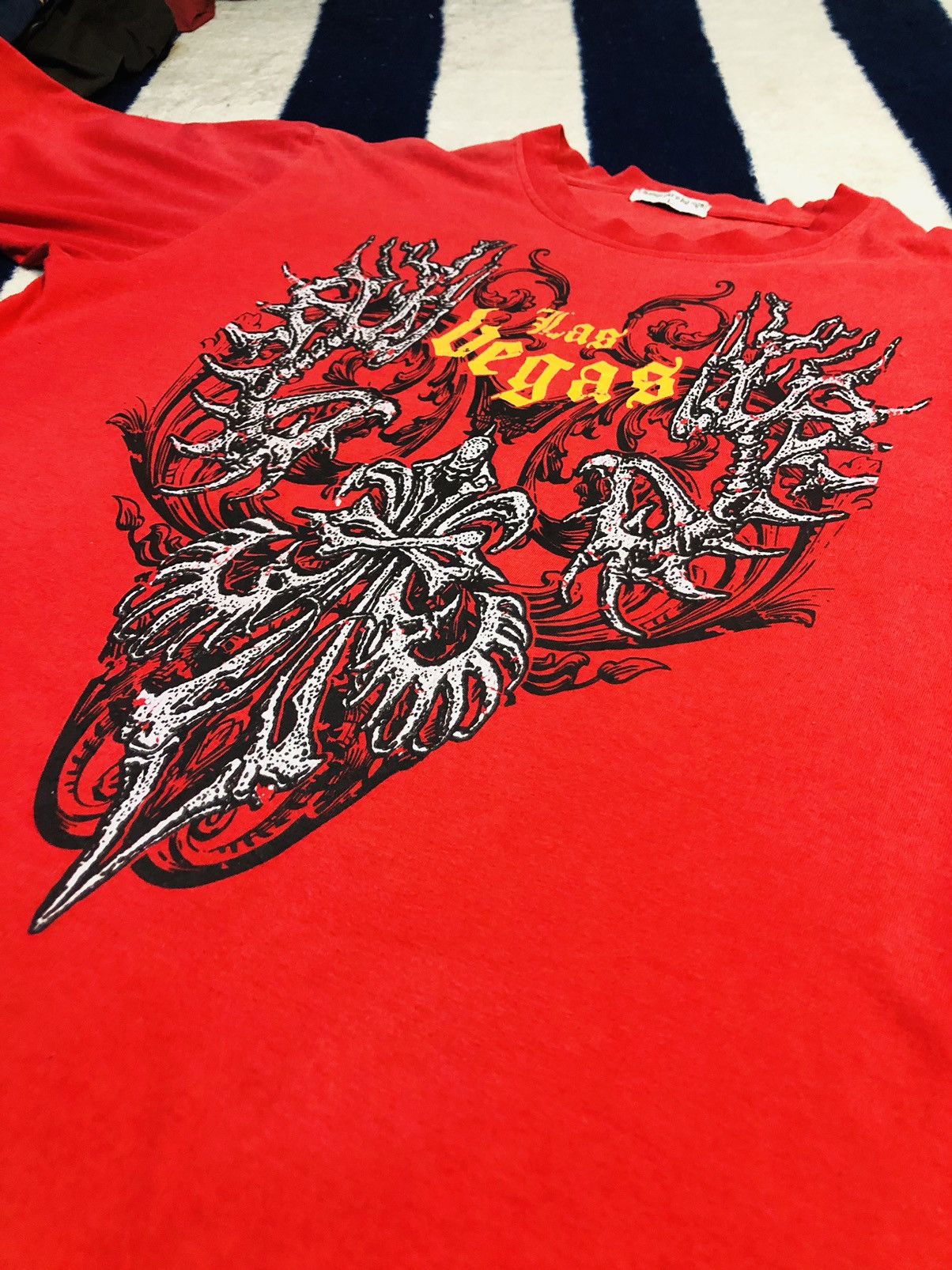 Japanese Brand Champ Euro Big Logo Cross Glitter Wording Long Sleeve Tshirt Size US L / EU 52-54 / 3 - 3 Thumbnail
