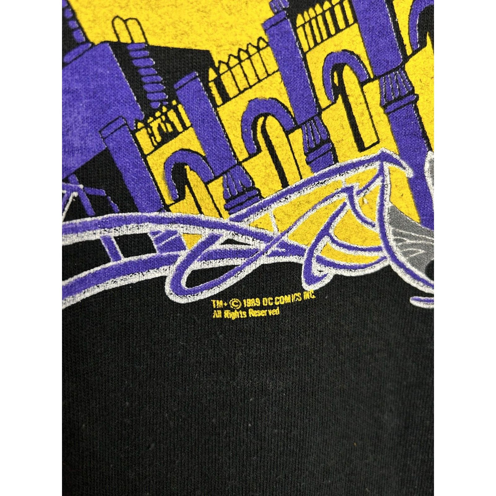 DC Comics 80s Vintage Batman 1989 DC Comics Single Stitch Rare T-Shirt Size US XL / EU 56 / 4 - 4 Thumbnail