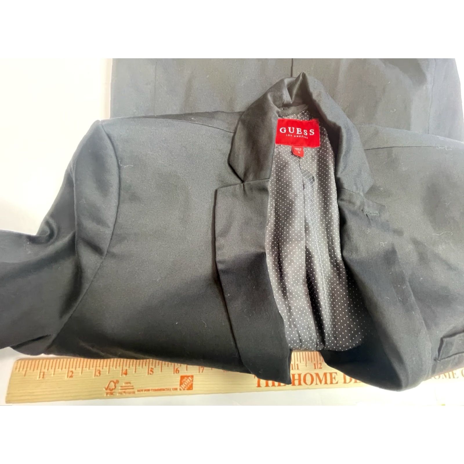 Guess VINTAGE Black Formal Blazer GUESS Los Angeles 2 Button Small Mens blazer tuxedo formal S Black 2 Button Guess Los Angeles Mens Small Formal Blazer Size 36R - 4 Thumbnail