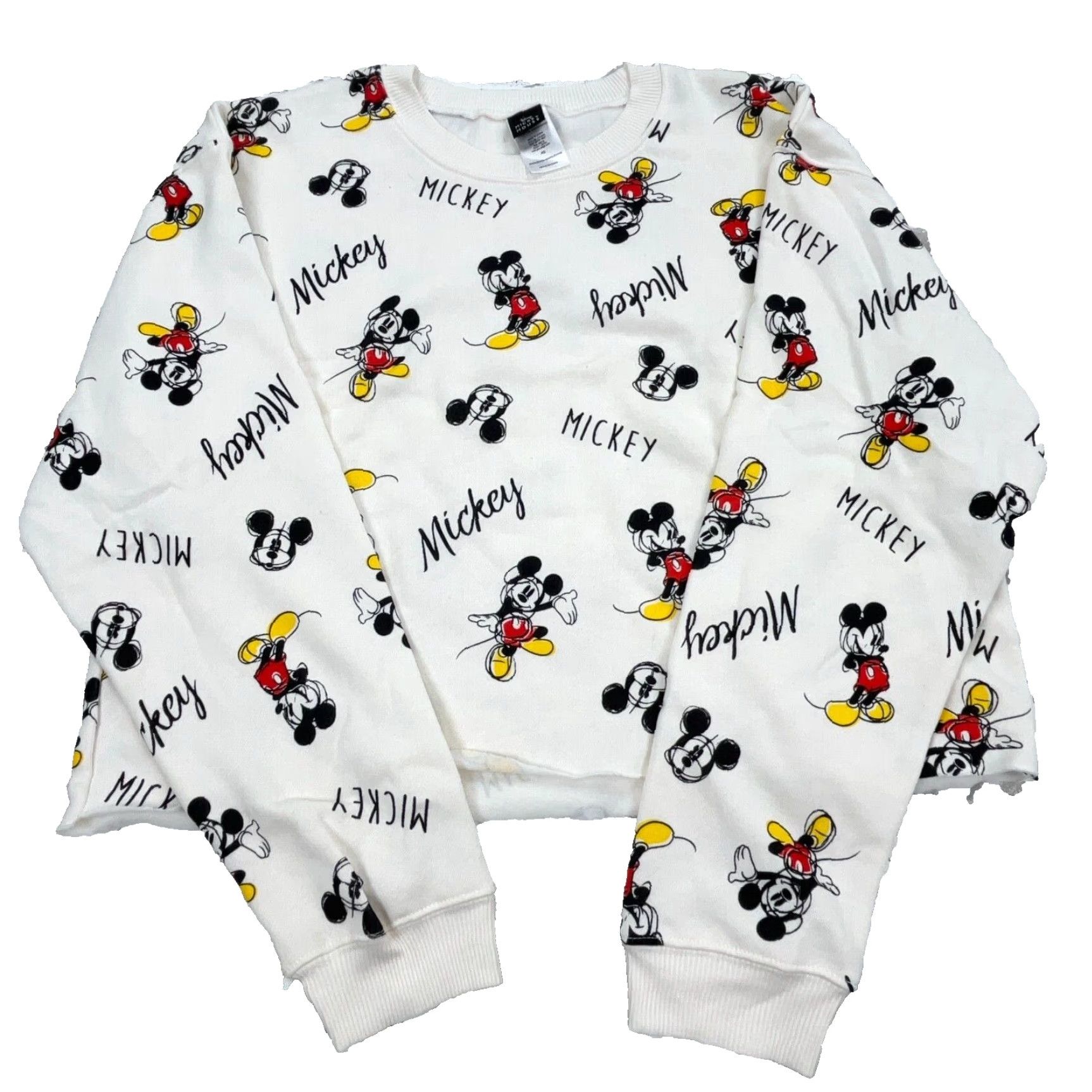 Disney Disney Sweatshirt Women XL White Crew Neck Minnie Mouse Graphic Print Raglan Sleeve Pullover All Seasons Cotton Blend Logo Regular Sweatshirt Womens Size XL / US 12-14 / IT 48-50 - 2 Thumbnail