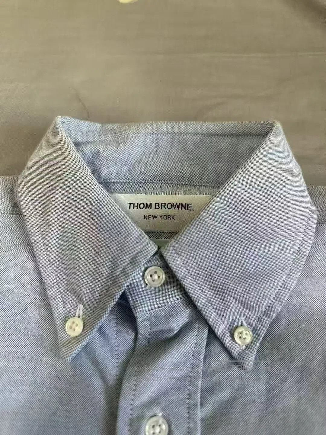 Thom Browne Thom Browne Blue Sleeve Badge Shirt. Size US S / EU 44-46 / 1 - 4 Thumbnail